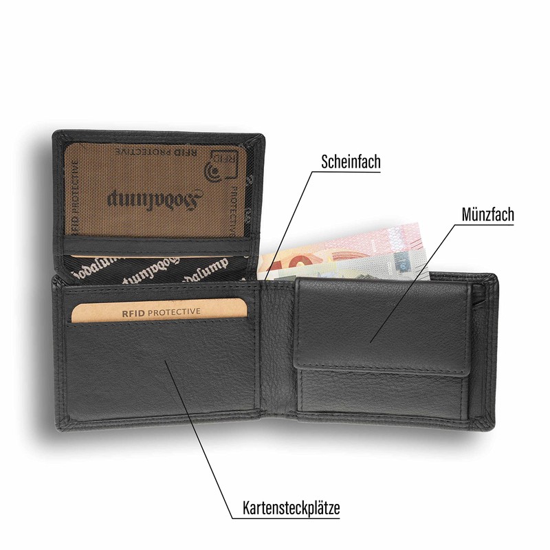 hodalump Men's Genuine Leather Small Wallet - Small Wallet/Wallet/Wallet/Wallet, black,