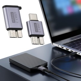 VGOL 2pcs USB C Male/Female to USB Micro B Male Hard Drive Converter 10Gbps USB 3.2 Adapter Compatible with Toshiba Compatible with Seagate