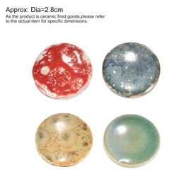 sourcing map 200g Ceramic Mosaic Tiles for Craft Supplies, Large Round Multicoloured Ceramic Tiles for Mosaic Sets, Garden Stepstones, Coasters