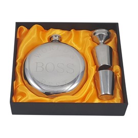 World's Best Boss Flask Gift Set