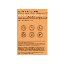 AHAL - Jabon Facial Natural en Barra - Limpieza Profunda, Luminosidad y Balance Natural Facial - 80 gr (Leche de Cabra)