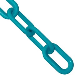Mr. Chain Plastic Barrier Chain, Turquoise, 1.5-Inch Link Diameter, 25-Foot Length (30056-25)