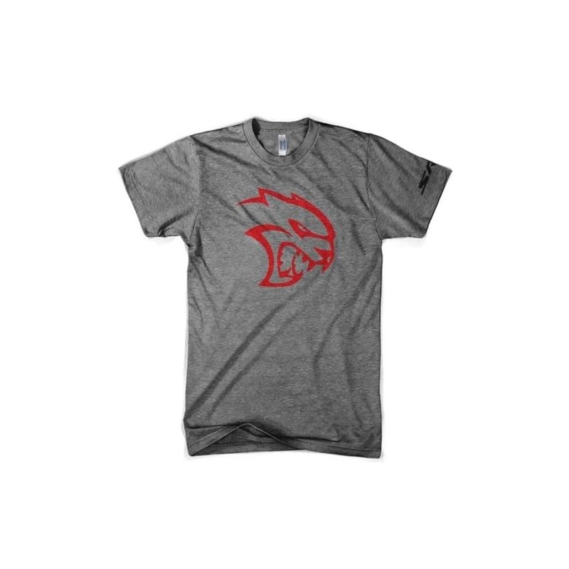 Men's Dodge Hellcat Triblend T-Shirt, Made in Detroit (XL) Grey