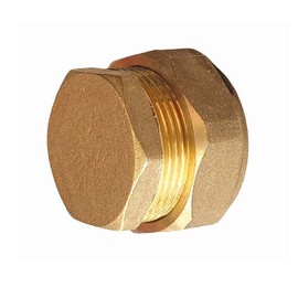 Brass Tube Compression Fitting, Compression Stop End Cap Copper Compression Sleeves Ferrule Fitting to Ending Brass Pipe (16mm)