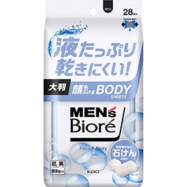 [Set of 2] Men's Biore Body Sheet, Clean, Soap Scent, 28 Sheets