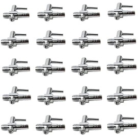 AQUANEAT Aquarium Metal Gang Valves, Air Flow Control Valves, 1 Way Thread Valves, Manifolds Air Distributor for Air Pump,120pcs