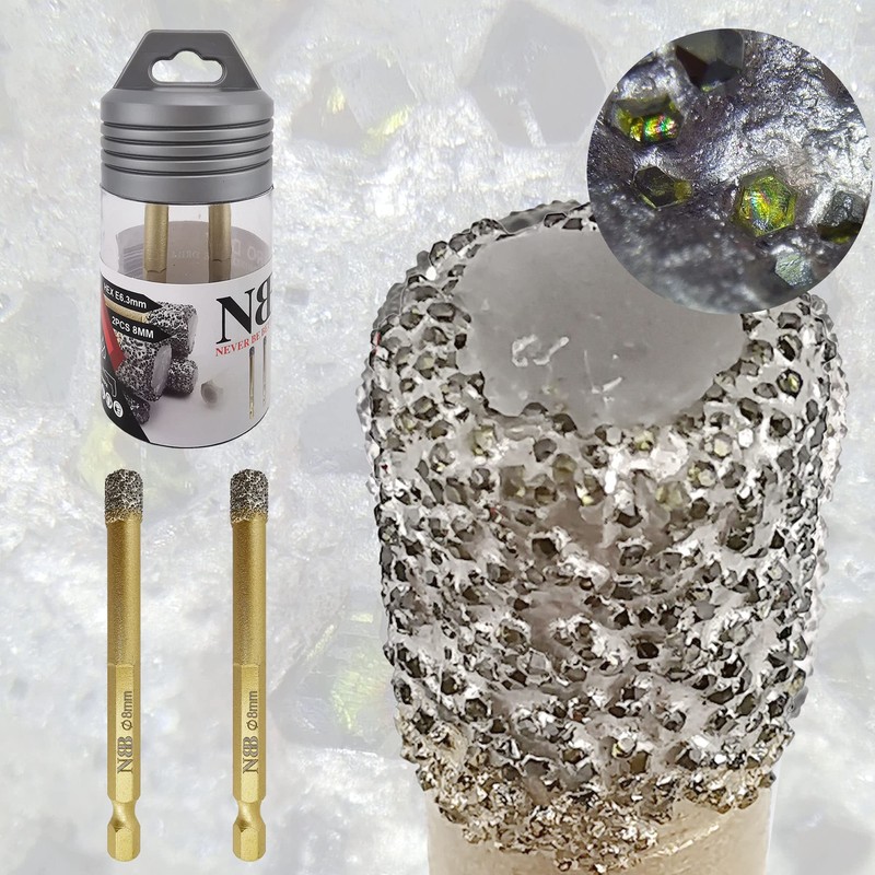 NBB Diamond Brazed Drill Bits with Hex Shank E6.3 mm,