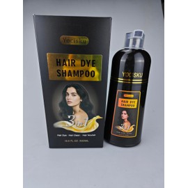 GURKOOYD Black Hair Dye Shampoo, Hair Color Shampoo for Gray Hair, Champu Para Canas, 16.90 Fl Oz, Gentle and Effective, Easy to Use