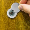 Door Viewer Peephole Cover, Chrome Silver Home Security Protector with