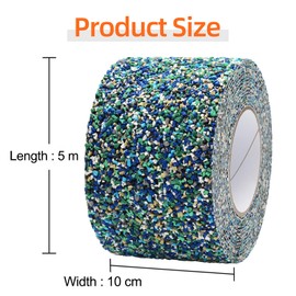 QILIMA Pool Anti Slip Tape Waterproof 4" x 15ft -Blue, Outdoor/Indoor Waterproof, Traction Stair Strips for Outdoor Steps, Non Skid Rubber Grip Tape for Trails, Bathroom, Shower