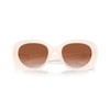 COACH Women's HC8391U Pillow Tabby Universal Fit Oval Sunglasses, Milky