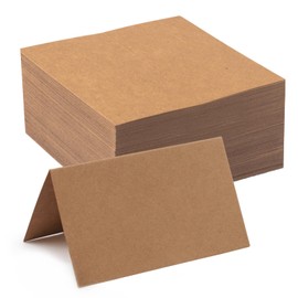 120 Pcs Blank Place Cards for Table Seting Kraft Paper Name Cards, Table Place Cards for Dining, Party, Wedding, Tent Cards Fold 3.5×2 Inches