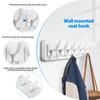 VIEBSOTG Coat Rack Wall Mounted,Wooden Wall Coat Rack with 8