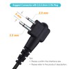 COMMIXC Walkie Talkie Earpiece, 2.5mm/3.5mm 2-Pin Covert Air Acoustic Tube