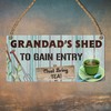 Grandad's Shed - Whimsical Tea Entry Wooden Plaque | A