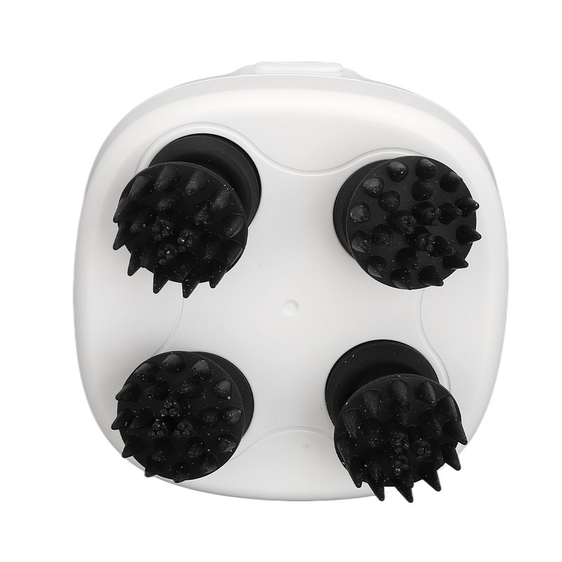 Electric Scalp Massager Red Lighting 6 Modes 4 Massage Head