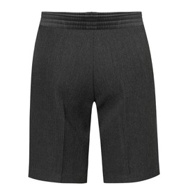 LSU Boys Pull-UP School Shorts Uniform Half Elasticated Waist ~NO Zip/Clip~ 2-16 Years (Grey, 7-8 Years)