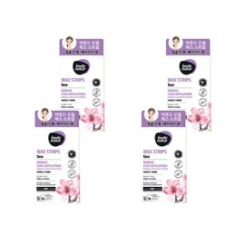 Body Nature Sweet Almond Wax Strips for Face, 4 Pieces / 바디네이처 스위트 아몬드 왁스스트립 페이스용, 4개