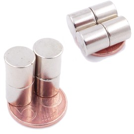 Brudazon 5 Mini Disc Magnets 10 x 10 mm N52 Strongest Level Neodymium Magnets Ultra Strong Power Magnet for Model Making, Photo, Whiteboard, Notice Board, Fridge, Crafts, Magnetic Disc Extra Strong