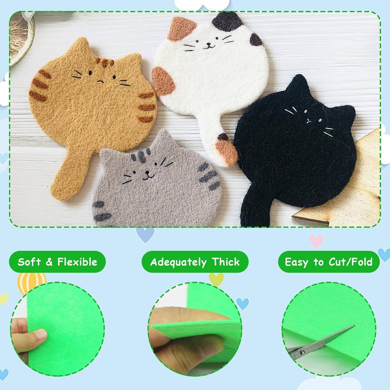 30pcs Felt Fabric Sheets 30x20cm Felt for Crafts Textile Fabrics