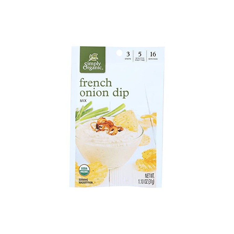 Simply Organic Dip Mix French Onion Org, 1.1 Oz (Pack