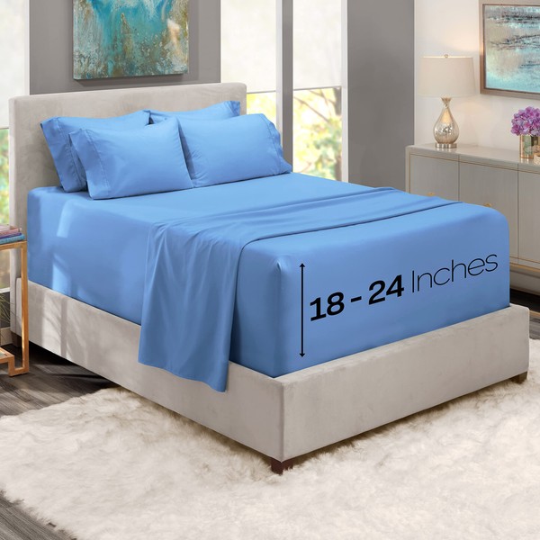 Nestl Extra Deep Pocket King Sheets Set - 6 PC