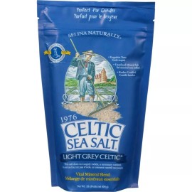 Selina Naturally CELTIC SEA SALT Light Grey Celtic Vital Mineral Blend (1lb) Resealable Bag