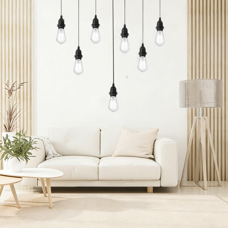 CONEHOY 7 Pcs Plug in Hanging Light Kit with On/Off