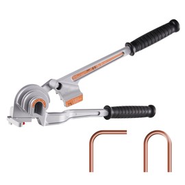 Happybuy 3-in-1 Manual Pipe Tube Bender, 1/4", 3/8", 1/2" OD, Copper & Aluminum Bending Tool for HVAC, Air Conditioning & Refrigerator Repair, 180° Bender, Blue