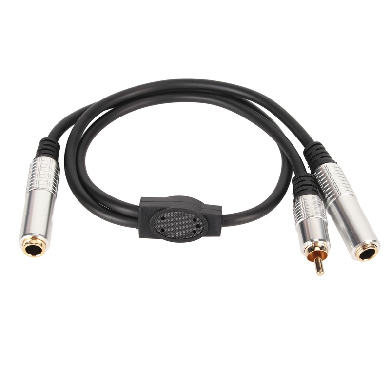 6.35mm Female to 6.35mm Female RCA Cable Gold Plated Sound