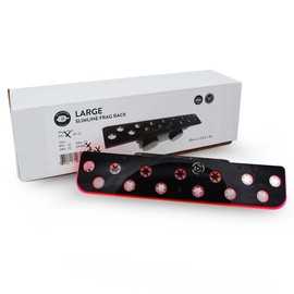 PNW Custom Large Slimline Pink 13 Hole Magnetic Frag Rack w/Frag Lock | Acrylic Plugs Reef Coral Frag Holder for Aquarium (3/4" Glass Magnet)