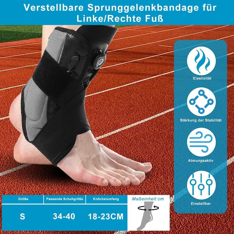 agctrler Ankle Brace for Right Left Adjustable Ankle Support with