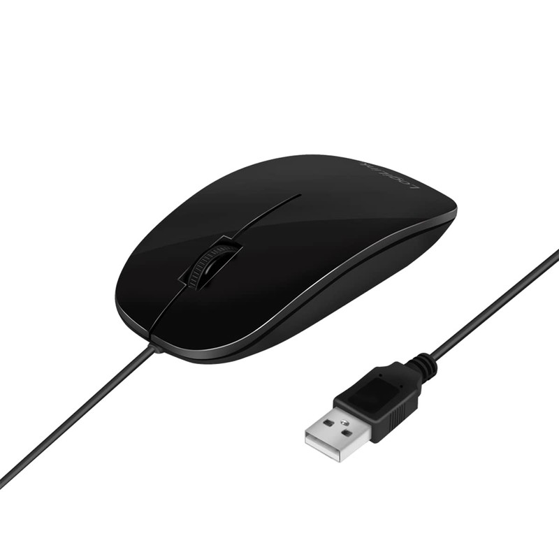 LogiLink ID-0063 optische Maus im flachen Design (1000dpi) schwarz