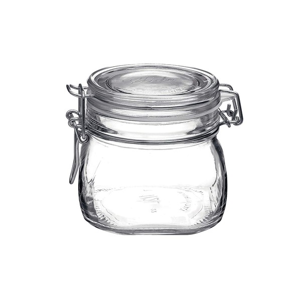 Bormioli Rocco Fido 17.5 Ounce Glass Storage Jars:, 17 Ounce,