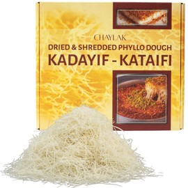 Kataifi, Knafeh, Kataifi Shredded Fillo Dough, Dried & Shredded Phyllo Dough for Viral Dubai Chocolate Bar Pistachio, Kadayif (17.6 oz)