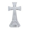 Napco Rippled Traditional Cross On Base Clear 5 x 8.25