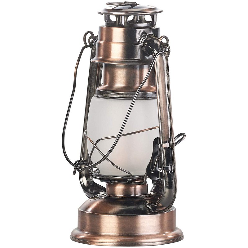 Lunartec Storm Lamp: LED Storm Lantern with Flame Effect 25