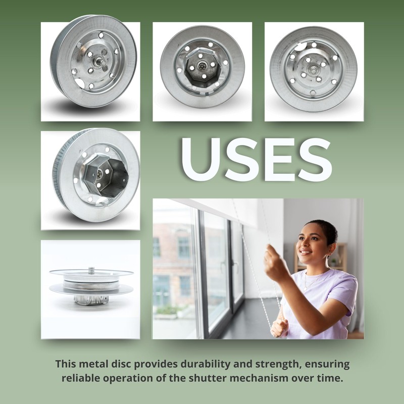 DOJA Barcelona Metal Belt Pulley Disc with Pins for Blinds
