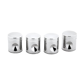 United Pacific Chrome Piston Style Valve Stem Covers - 4 Pack, Model 70031