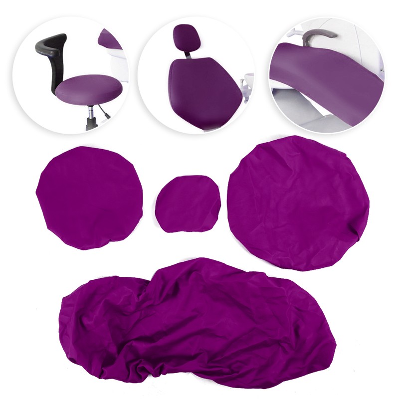 PU Dental Chair Cover Waterproof Protective Case Protector Dental AccessoryPurple
