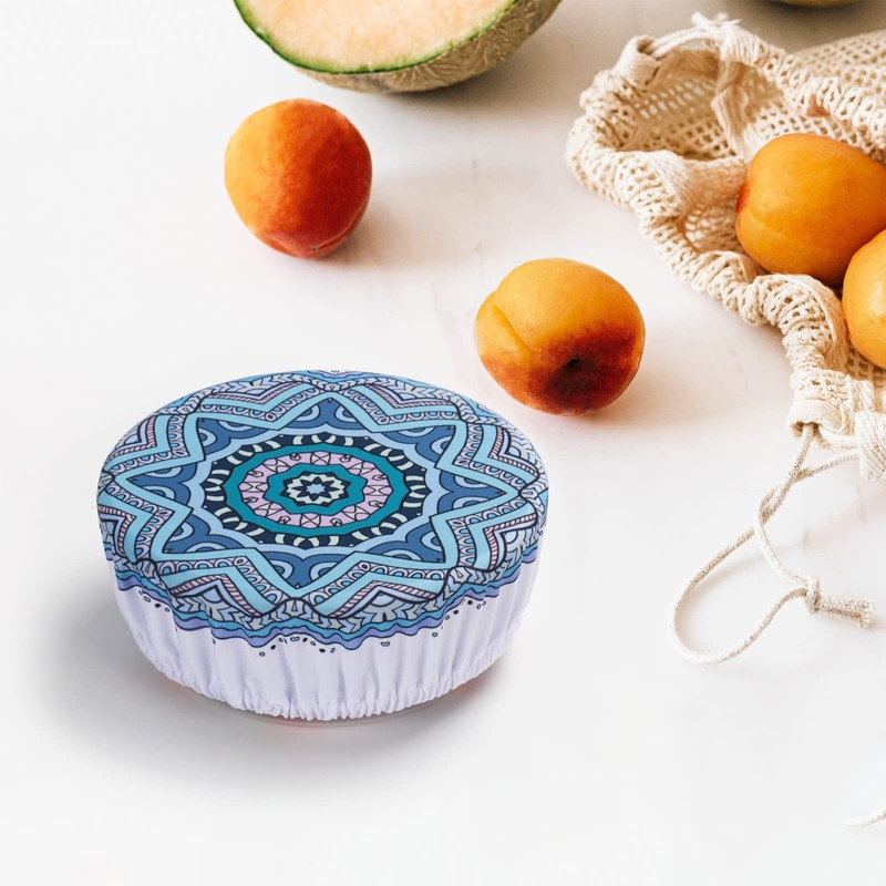 10Pcs Reusable Bowl Covers In 5 Size, Stretch Cloth Fabric