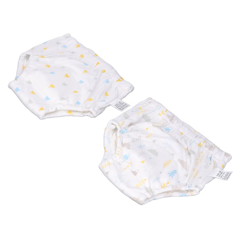 2PCS Toddler Training Pants Pure Cotton Reusable Baby Training Underwear