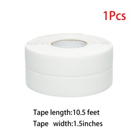 YUYUDEHM White Self Adhesive Caulk Tape, Waterproof Sealant Strip, Caulking Tape for Kitchen & Bath, Sealant Caulk Strip for Toilet