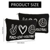 12 Pcs Volleyball Pouch Makeup Bag Love Pattern Volleyball Cosmetic
