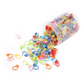 hong 500 pcs/Canister Mix Color Knitting Stitch Markers Clips de Ganchillo Plastic Safety Pins Clips Sweater Mark Buckle Needle, Knitting Stitch Counter, Knitting Accessories for DIY Costura