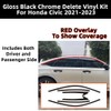 dewoshangmao Window Trim Chrome Delete Blackout Overlay Kit Pre-Cut Vinyl