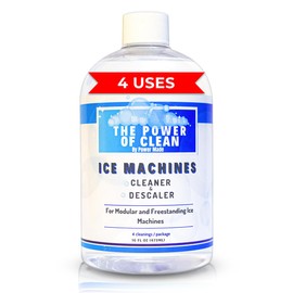 Power Made Ice Machine Cleaner & Descaler 16 fl oz 4 Uses | Nickel Safe Formula, Crystal Clear Ice Guaranteed | Compatible with Whirlpool, Scotsman, Manitowoc, Follet & More | Made in USA (1 Pack)