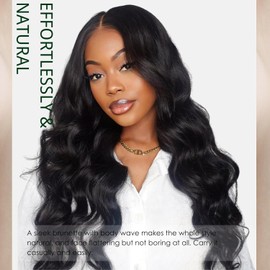 OCTSUN 26" Body Wave Lace Front Wigs Human Hair Pre Plucked 13x4 HD Lace Front Wigs Human Hair 180% Density Body Wave Human Hair Wig with Baby Hair Glueless Lace Frontal Wigs Human Hair for Women