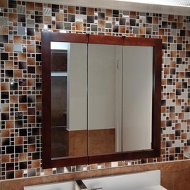 Adedeo Glass Backsplash Tiles Mosaic Brown and Silver 12 x 12 Inch for Kitchen Backsplash Bathroom Wall (5-Pack, 5 sq.ft.)