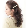 Vingtaine H-525 Pearl Barrette, Simple, Hair Accessory, Large, Classical